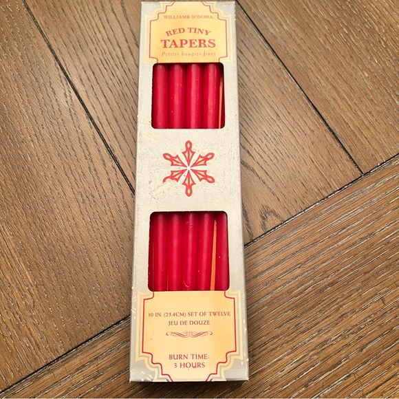 NIB - Williams Sonoma Red tiny taper candles - Picture 2 of 4